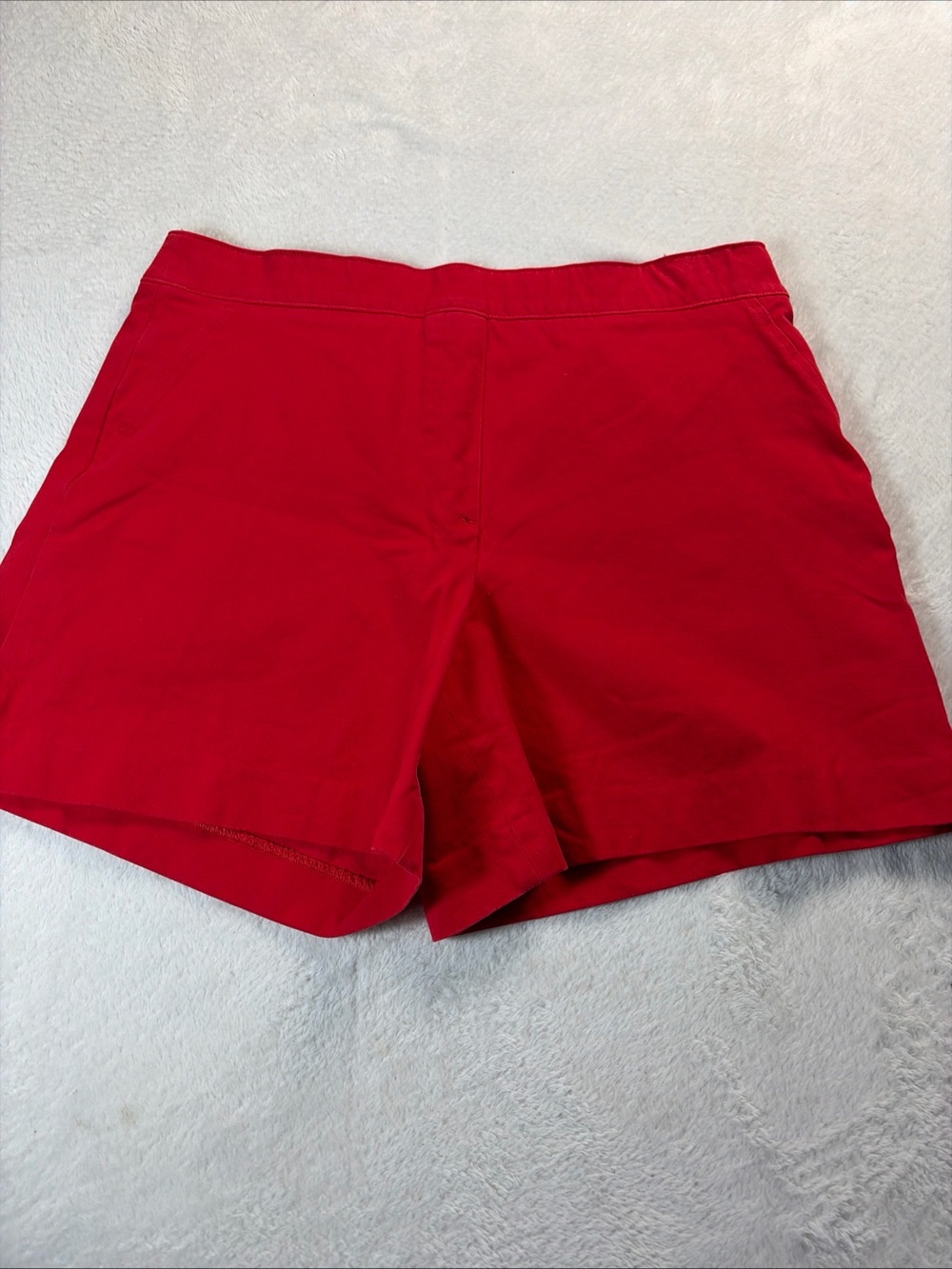 Spanx On the Go Polished 6" Shorts Stretch Red 20370R Womens Size L EUC